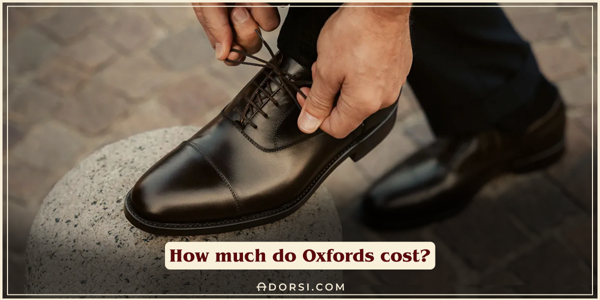 a man's hand tie a shoelace of an Oxford shoe