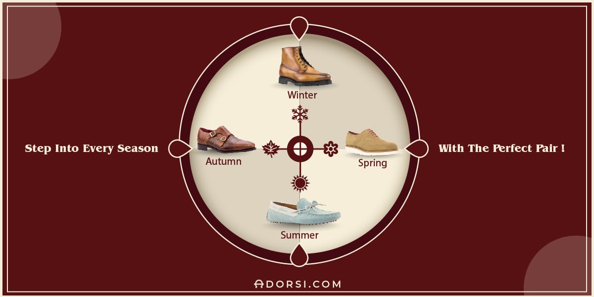 showing 4 different pair of shoes to choose the best for every season