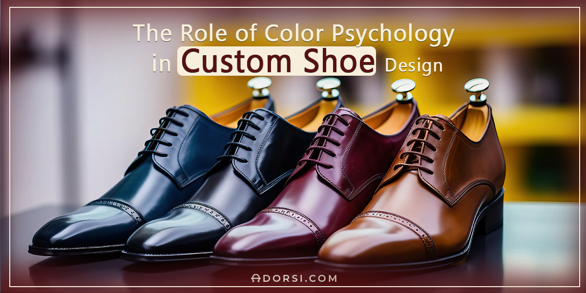 Different Colors of shoes on a shelf referring to The Role of Color Psychology in Custom Shoe Design